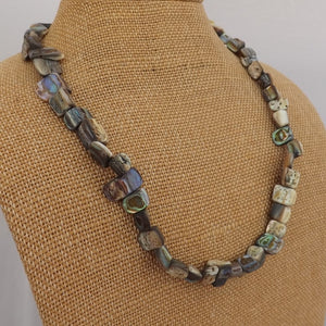 Paua Shell Bead Necklace