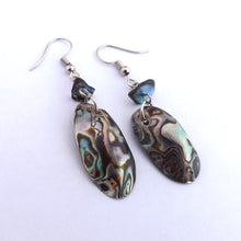 Load image into Gallery viewer, Paua Shell Drop Earrings
