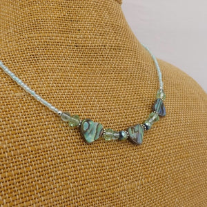 Paua Hearts Handmade Bead Necklace (Copy)