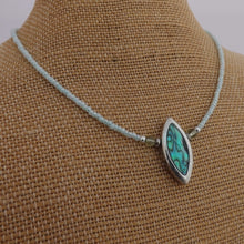 Load image into Gallery viewer, Paua &amp; Light Blue Bead Handmade Necklace
