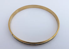 Load image into Gallery viewer, Paua Shell &amp; Gold Tone Bangle Bracelet
