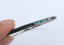 Load image into Gallery viewer, Fine Paua Shell &amp; Silver Tone Bangle Bracelet (3 size options)
