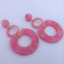 Load image into Gallery viewer, Pink Acrylic Earrings
