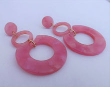 Load image into Gallery viewer, Pink Acrylic Earrings
