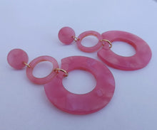 Load image into Gallery viewer, Pink Acrylic Earrings
