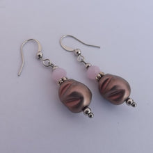 Load image into Gallery viewer, Pink Handmade Bead Earrings
