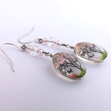Load image into Gallery viewer, Pink Tree &amp; Beads Handmade Drop Earrings
