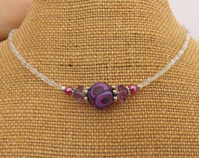 Load image into Gallery viewer, Pink and Purple Handmade Kathryn Design Necklace
