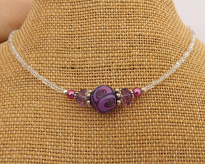 Pink and Purple Handmade Kathryn Design Necklace