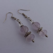 Load image into Gallery viewer, Purple Fluorite Handmade Bead Earrings (Made in NZ)
