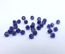 Load image into Gallery viewer, 25pcs Purple Metallic Effect Glass Bicone 4mm Glass Beads
