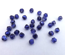 Load image into Gallery viewer, 25pcs Purple Metallic Effect Glass Bicone 4mm Glass Beads
