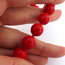 Load image into Gallery viewer, Red Bead &amp; Cord Necklace
