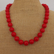 Load image into Gallery viewer, Red Bead &amp; Cord Necklace
