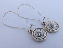 Load image into Gallery viewer, Silver 3D Earrings, Long Kidney Hooks

