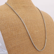 Load image into Gallery viewer, Silver Tone Cube Chain Necklace
