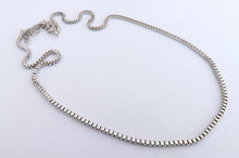 Load image into Gallery viewer, Silver Tone Cube Chain Necklace
