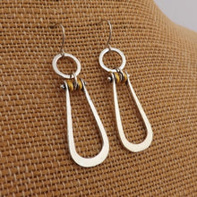 Load image into Gallery viewer, Silver &amp; Gold Tone Drop Earrings
