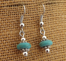 Load image into Gallery viewer, Small Faux Turquoise Bead Earrings
