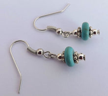 Load image into Gallery viewer, Small Faux Turquoise Bead Earrings
