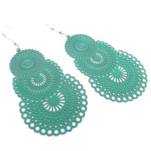 Load image into Gallery viewer, Filigree Drop Earrings (five colour options)
