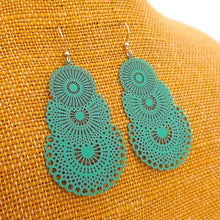 Load image into Gallery viewer, Filigree Drop Earrings (five colour options)
