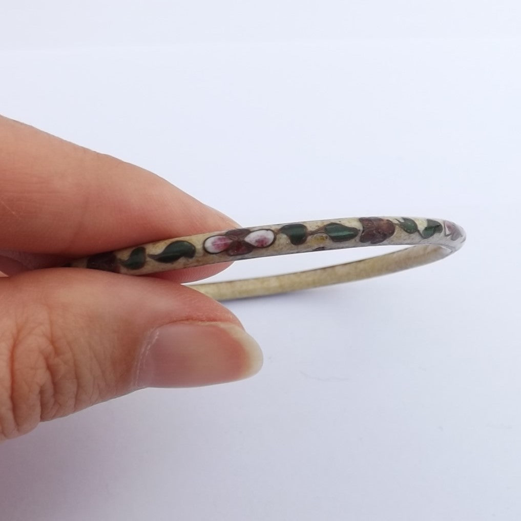 Vintage Cloisonne Bangle Bracelet