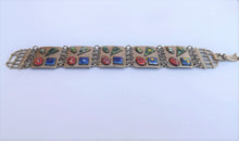 Load image into Gallery viewer, Vintage Dichroic Glass &amp; Metal Bracelet
