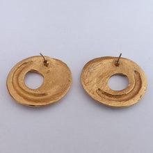 Load image into Gallery viewer, Vintage Gold Tone, Red &amp; Green Stud Earrings
