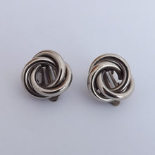 Load image into Gallery viewer, Vintage Silver Swirls Clip On Earrings
