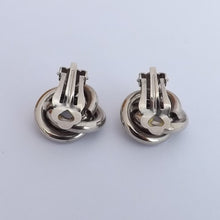Load image into Gallery viewer, Vintage Silver Swirls Clip On Earrings
