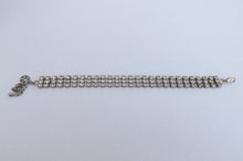 Load image into Gallery viewer, Vintage Silver Tone Rhinestone Bracelet
