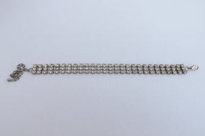 Vintage Silver Tone Rhinestone Bracelet
