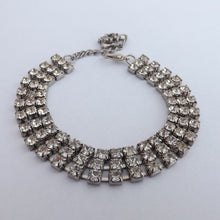 Load image into Gallery viewer, Vintage Silver Tone Rhinestone Bracelet
