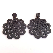 Load image into Gallery viewer, Warm Dark Grey Acrylic Drop Earrings
