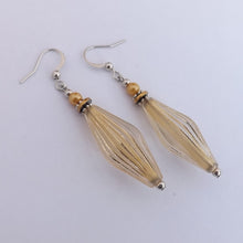 Load image into Gallery viewer, Yellow &amp; Gold Handmade Acrylic Bead Earrings
