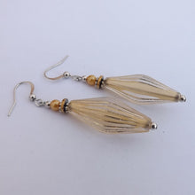 Load image into Gallery viewer, Yellow &amp; Gold Handmade Acrylic Bead Earrings
