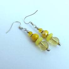 Load image into Gallery viewer, Yellow Handmade Bead Earrings
