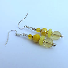 Load image into Gallery viewer, Yellow Handmade Bead Earrings

