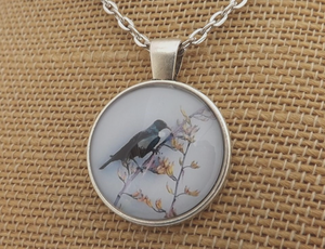 Tui & Flax Flowers Dome Pendant Necklace