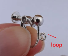 Load image into Gallery viewer, 1x Pair Silver Tone Clip On Hooks (cliponhooks) - NOT Screw On
