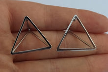 Load image into Gallery viewer, 3D Triangular Stud Earrings
