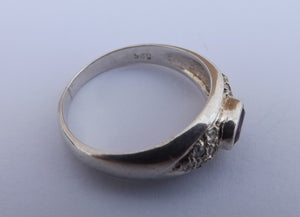 Amethyst & Sterling Silver Ring (size 8)