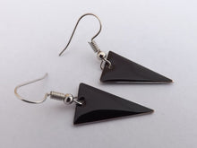 Load image into Gallery viewer, Black Enamel Style Drop Earrings
