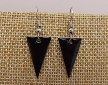 Load image into Gallery viewer, Black Enamel Style Drop Earrings
