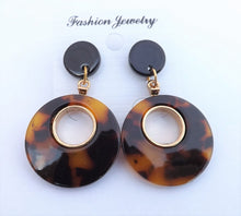 Load image into Gallery viewer, Black &amp; Brown Acrylic Earrings
