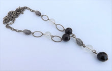 Load image into Gallery viewer, Black, Clear, Grey &amp;  Dark Silver Chain Necklace
