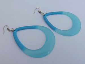 Blue Acrylic Drop Earrings