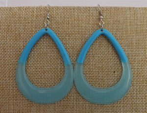 Blue Acrylic Drop Earrings