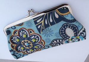Wide Floral Vintage Style Coin Purse
